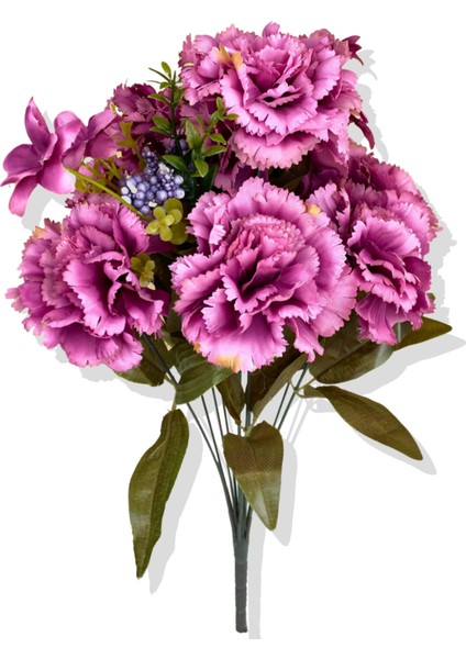 Yapay Fuşya Karanfil Demeti 50 cm 11 Dal modelleri