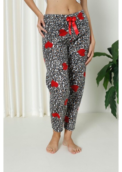 Luxury Soft Welsoft Polar Desenli Kurdeleli Kışlık Pijama Altı Pantolon fırsatları