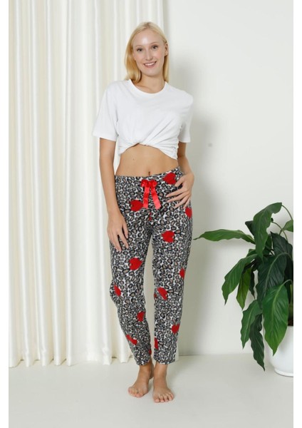 Luxury Soft Welsoft Polar Desenli Kurdeleli Kışlık Pijama Altı Pantolon indirimleri