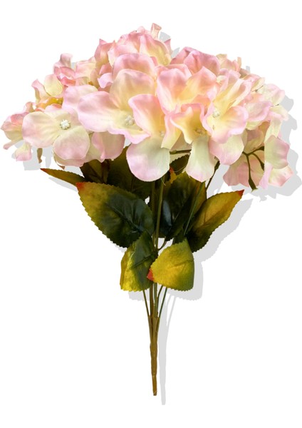 Krem Pembe Yapay Pastel Ortanca Demeti 35 cm 7 Dal fiyatları