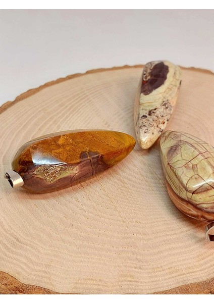 Büyük Boy Riyolit Taşı Pandül/kolye Ucu fiyatları