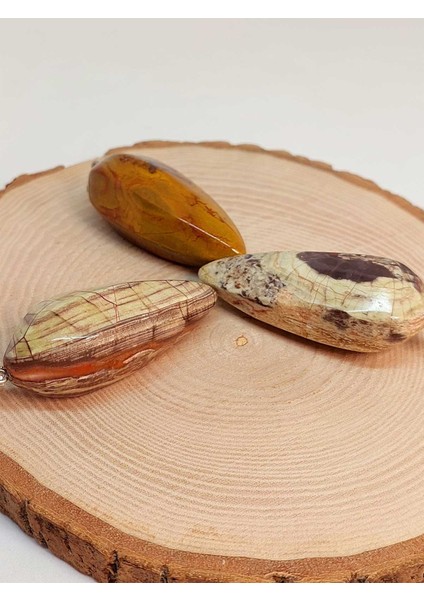 Büyük Boy Riyolit Taşı Pandül/kolye Ucu fırsatları