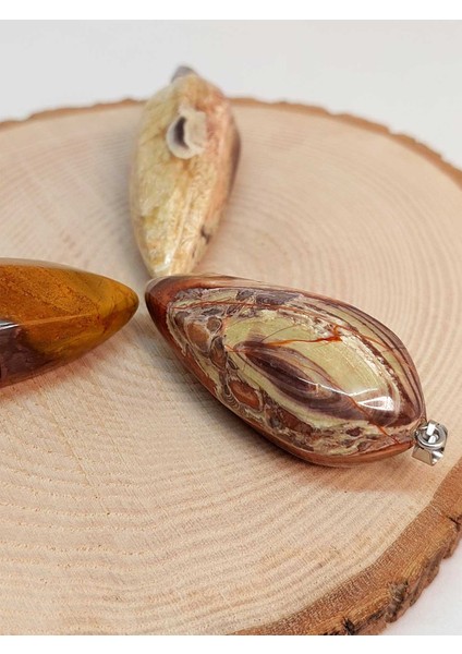 Büyük Boy Riyolit Taşı Pandül/kolye Ucu indirimleri