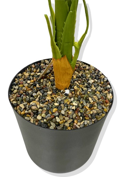 Yapay Tek Gövde Areka 100 cm Yapay Ağaç 25X25 Siyah Saksı