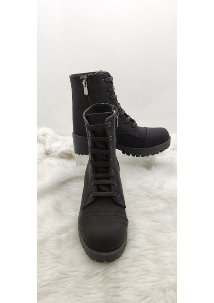 Çiğdem Siyah Yanı Fermuarlı Önü Bağlı Klasik Postal (Sdf B3) - Siyah - 38 - ST00938-SİYAH-38 modelleri