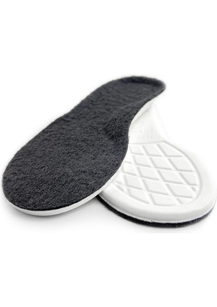 Bebek ve Çocuk İçin Spor Ayakkabı Patik İç Tabanlığı, Ark Destekli Gündelik Tabanlık Kışlık - MF11 Siyah Keçeli - 20/21 Numara fırsatları