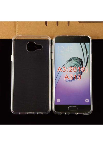 Samsung Galaxy A3 2016 Kılıf Süper Silikon Lüx Korumalı Şeffaf