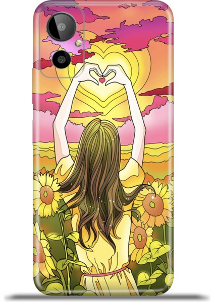 General Mobile Gm 23 Se Kılıf Esnek Silikon Kamera Koruma 4K Desenli Özel Tasarım - Sun Greeting