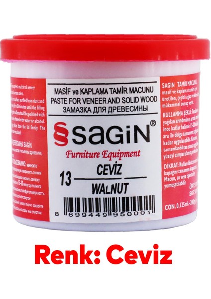 Çok Amaçlı Ahşap Parke Masa Sehpa Çizik Çok Amaçlı Tamir Dolgu Macunu Ceviz 200 Gr