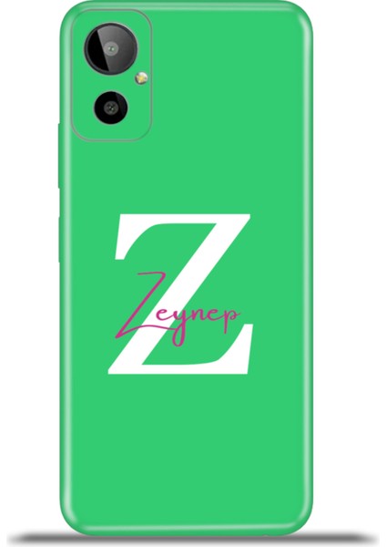 General Mobile Gm 23 Se Kılıf Silikon Esnek Kamera Koruma Kişiye Özel Isim Harf Zao Yeşil - Z