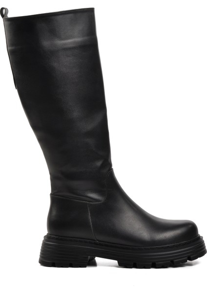 715 Siyah İçi Polarlı Kadın Çizme