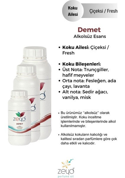 Demet Litrelik Parfüm Esansı - 250 ml Extra