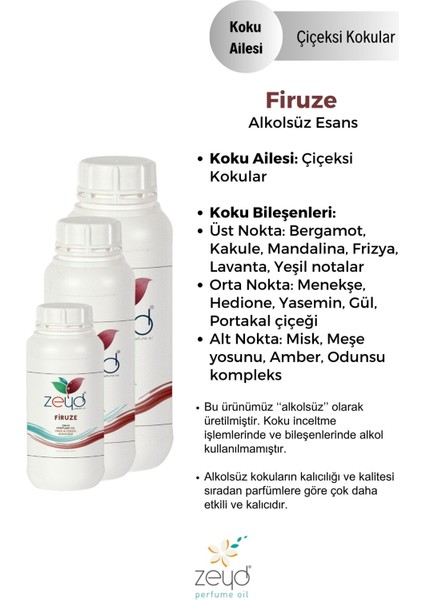 Firuze Litrelik Parfüm Esansı - 250 ml Extra