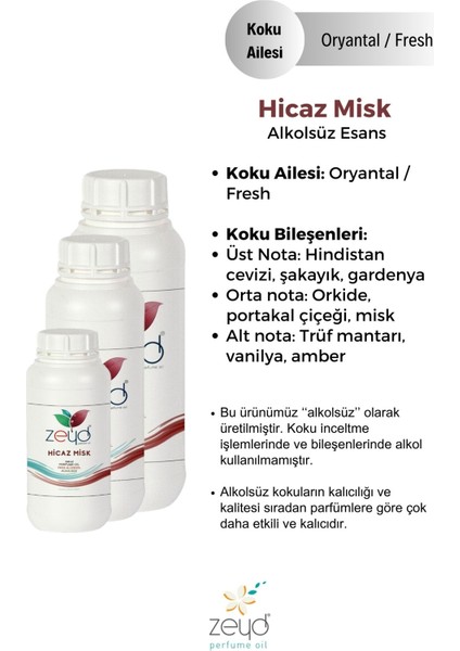 Hicaz Misk Litrelik Parfüm Esansı - 250 ml Extra