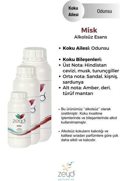 Misk Litrelik Parfüm Esansı - 250 ml Extra