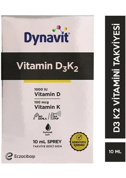 Vitamin D3k2 Sprey 10 Ml D3 K2 Vitamini