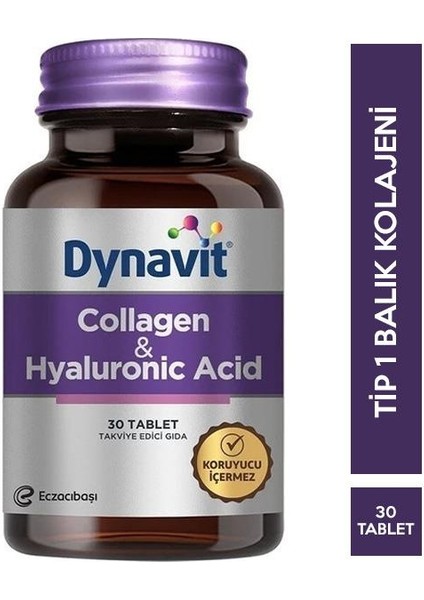 Collagen Hyaluronic Acid 30 Tablet Kolajen Ve Hyaluronik Asit Takviyesi - 2
