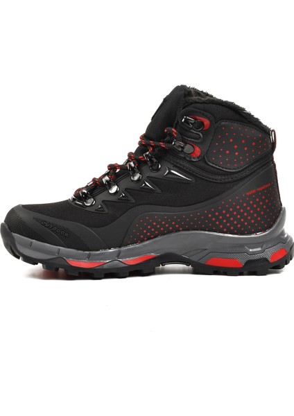 Kaleo-F Siyah-Kırmızı Içi Kürklü Çocuk Outdoor Bot fiyatları