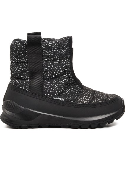 F7448-F Siyah Simli İçi Kürklü Su Geçirmez Çocuk Kar Botu