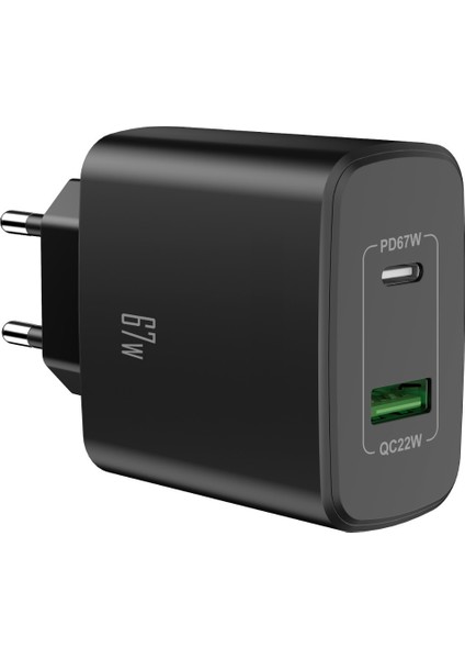 Ultra Turbo Pd Usb-C + Usb-A 67W Süper Hızlı Şarj Adaptörü