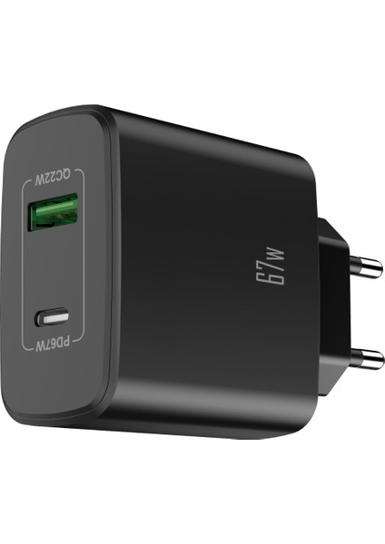 Ultra Turbo Pd Usb-C + Usb-A 67W Süper Hızlı Şarj Adaptörü