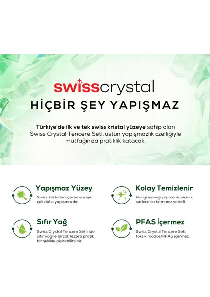 x Refika Birgül Swiss Crystal 7 Parça Tencere Seti Creamy