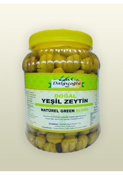 Çizik Zeytin Ayvalık Yeşil Zeytin 1000 cc