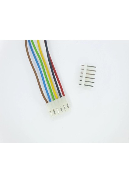 Sanec 3,96MM 6 Pin Kablolu Konnektör Takım 20CM - 1,00MM - Çift Taraflı