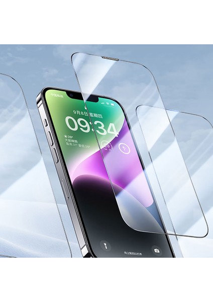 iPhone 14 Pro Uyumlu Hidrofobik Warrior Hardness Oleofobik Cam Ekran Koruyucu 2 Adet modelleri