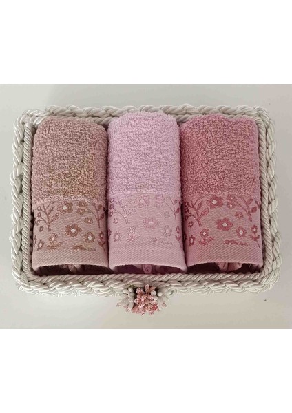Örgü Havlulu Sepet 3 Adet 30*50 cm Pamuklu Ufak Havlu ve Sepet Hediyelik Bohçalık Çeyizlik indirimleri