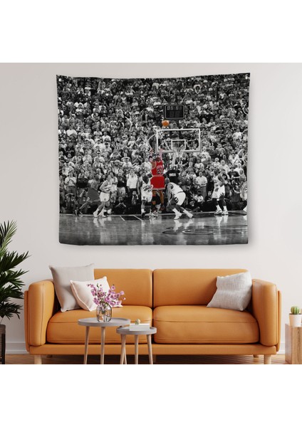 Michael Jordan Üçlük Şutu Kanvas Duvar ÖRTÜSÜ-HALISI-5171