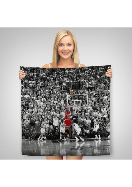 Michael Jordan Üçlük Şutu Kanvas Duvar ÖRTÜSÜ-HALISI-5171