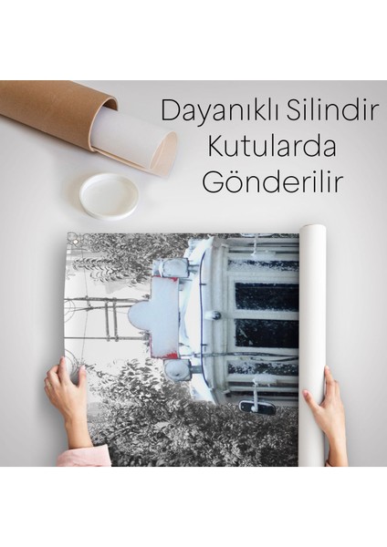 Karlı Bir Istiklal Caddesi ve Nostaljik Tramvay Duvar ÖRTÜSÜ-HALISI-6404