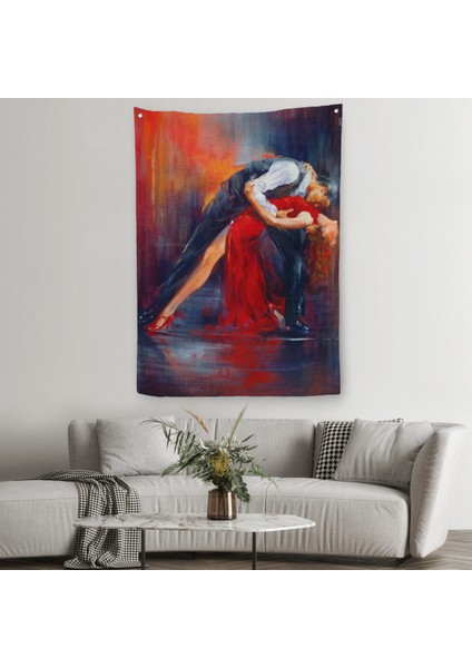 Tango Yapan Çift Dekoratif Duvar ÖRTÜSÜ-HALISI-6429