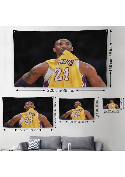Kobe Bryant Kanvas Duvar ÖRTÜSÜ-HALISI-5140