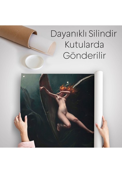 Yıldızlı Gökyüzü Altında Bir Peri Kanvas Duvar Örtüsü Halısı Klasik Sanat Duvar Örtüsü Halısı 5383