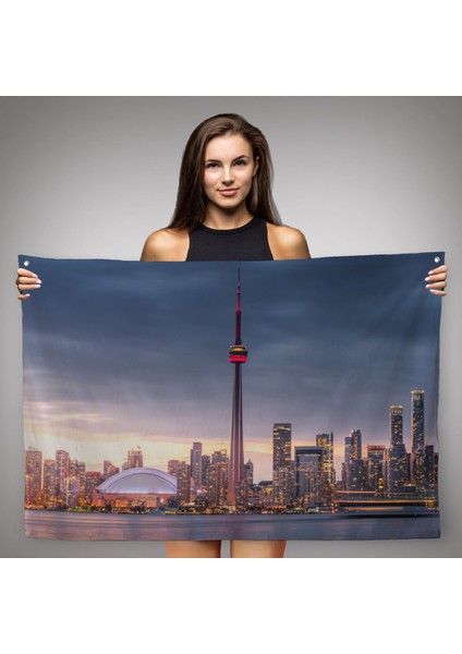 Kanada Toronto Manzarası Kanvas Duvar ÖRTÜSÜ-HALISI-5079
