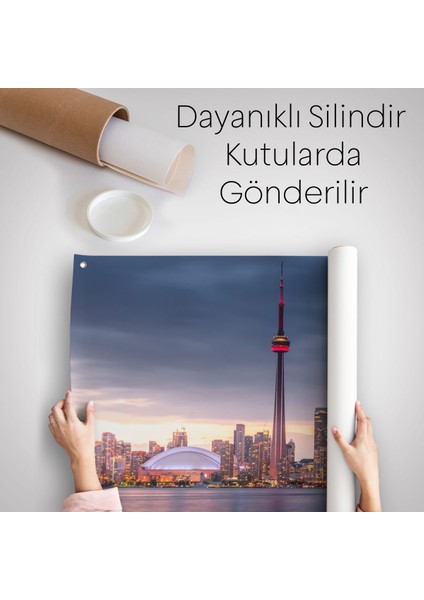Kanada Toronto Manzarası Kanvas Duvar ÖRTÜSÜ-HALISI-5079