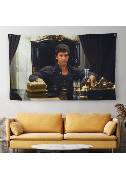 Scarface Alpacino Italyan Mafya Kanvas Duvar ÖRTÜSÜ-HALISI-5137