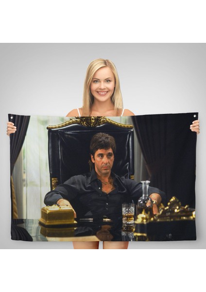 Scarface Alpacino Italyan Mafya Kanvas Duvar ÖRTÜSÜ-HALISI-5137