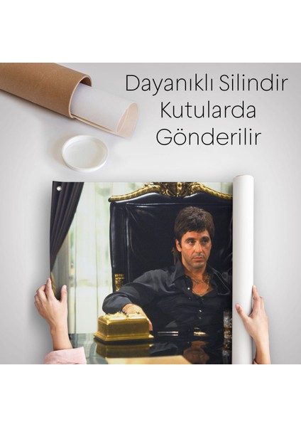 Scarface Alpacino Italyan Mafya Kanvas Duvar ÖRTÜSÜ-HALISI-5137