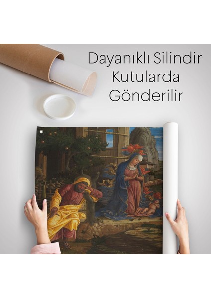 Çobanların Hayranlığı Duvar Örtüsü-Halısı - Andrea Mantegna The Adoration Of The SHEPHERDS-6590