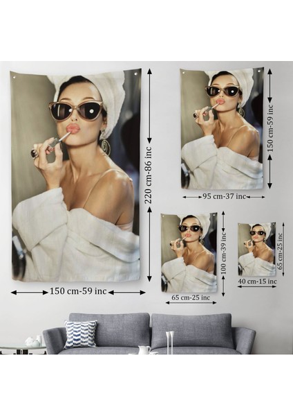 Audrey Hepburn Duvar Örtüsü - HALISI-5106