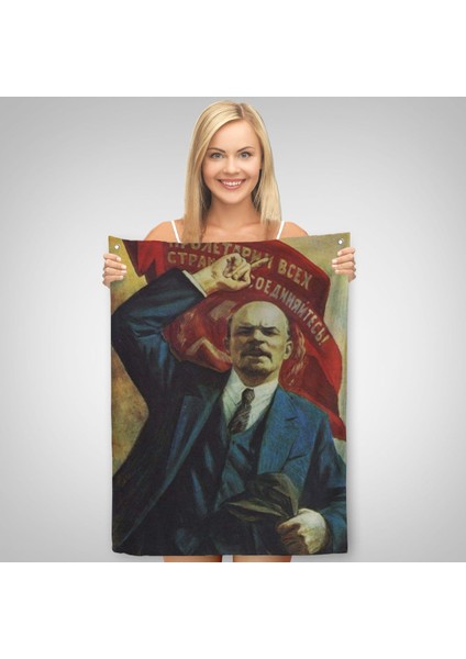 Vladimir Ilyic Lenin Dekoratif Duvar Örtüsü - HALISI-6235