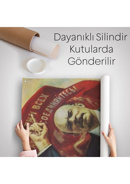 Vladimir Ilyic Lenin Dekoratif Duvar Örtüsü - HALISI-6235