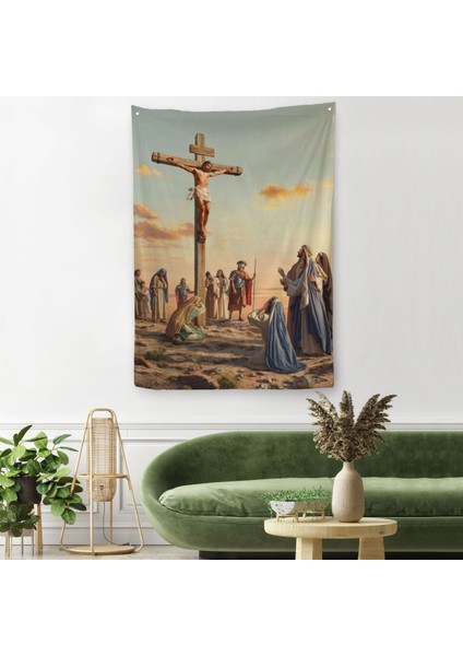 Çarmıha Gerilmiş Isa Mesih Duvar Örtüsü-Halısı, Jesus CHRIST-6347