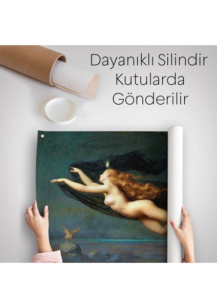 La Nuit By Auguste Raynaud Kanvas Duvar Sanatı Duvar Örtüsü-Halısı, Klasik SANAT-5406