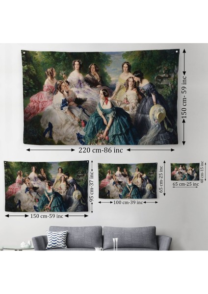 Imparatoriçe Eugenie ve Leydileri Duvar Örtüsü-Halısı - The Empress EUGÉNIE-6570