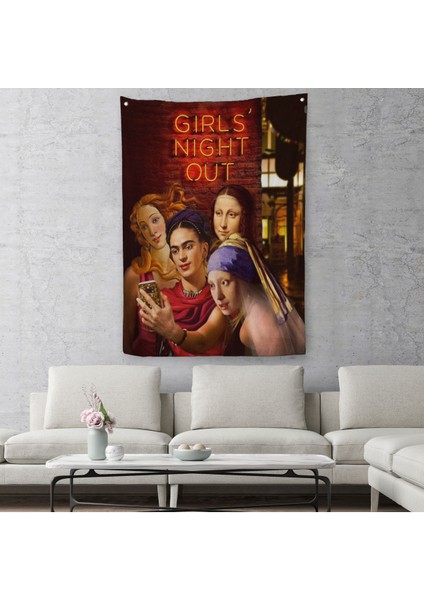 Kızlar Gecesi, Girls Night Out, Dekoratif Duvar Örtüsü - HALISI-6112