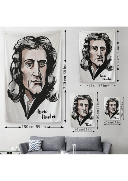 Isaac Newton Dekoratif Duvar Örtüsü - HALISI-5914